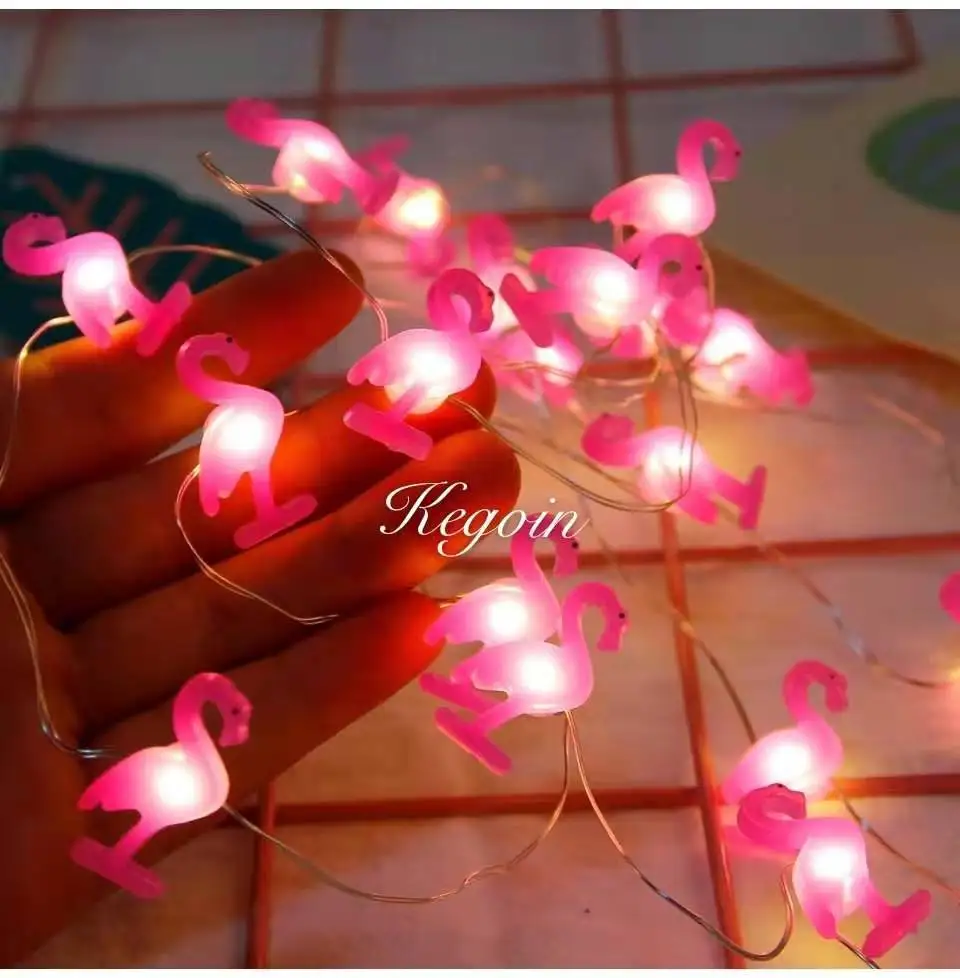 Гирсветильник да с фламинго ананасами 20 светодиодов 2 м|Украшения своими руками