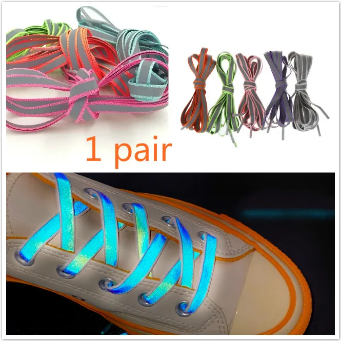 

1 Pair Luminous Shoelaces Flat Sneakers Canvas Shoe Laces Glow In The Dark Night Color Fluorescent Shoelace 120cm