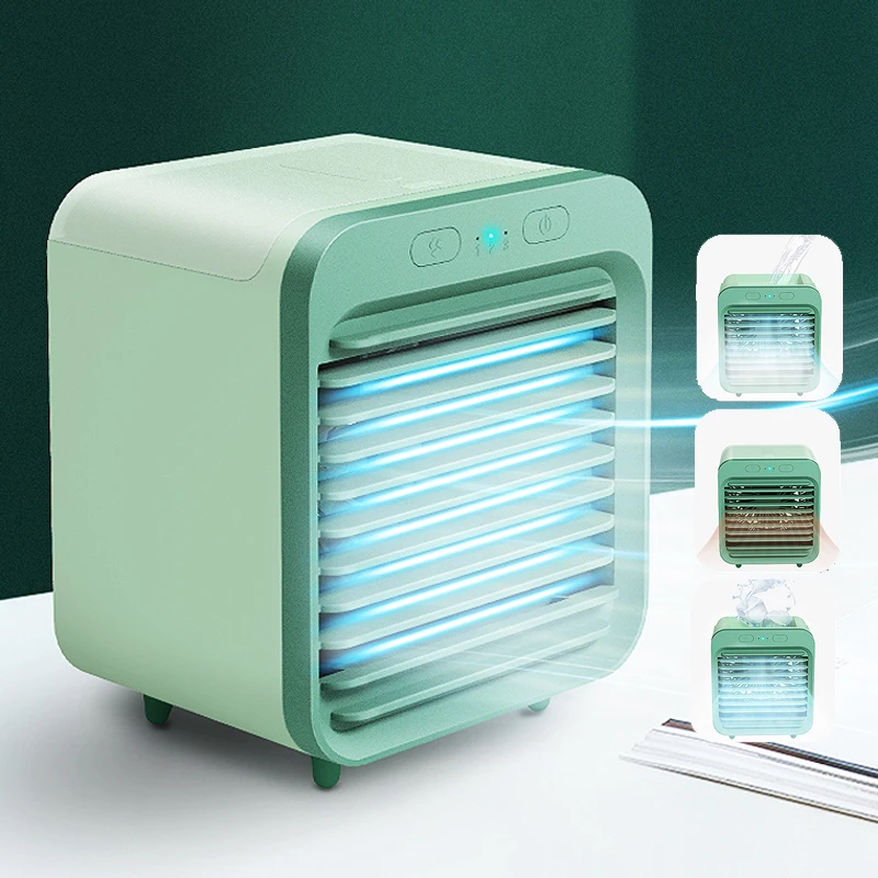 Vendre Mini Refroidisseur D'air Portable, Ventilateurs, Climatiseur, Lumière De Bureau, Ventilateur, Humidificateur, Purificateur Pour Bureau, Chambre à Coucher, Chargeur USB