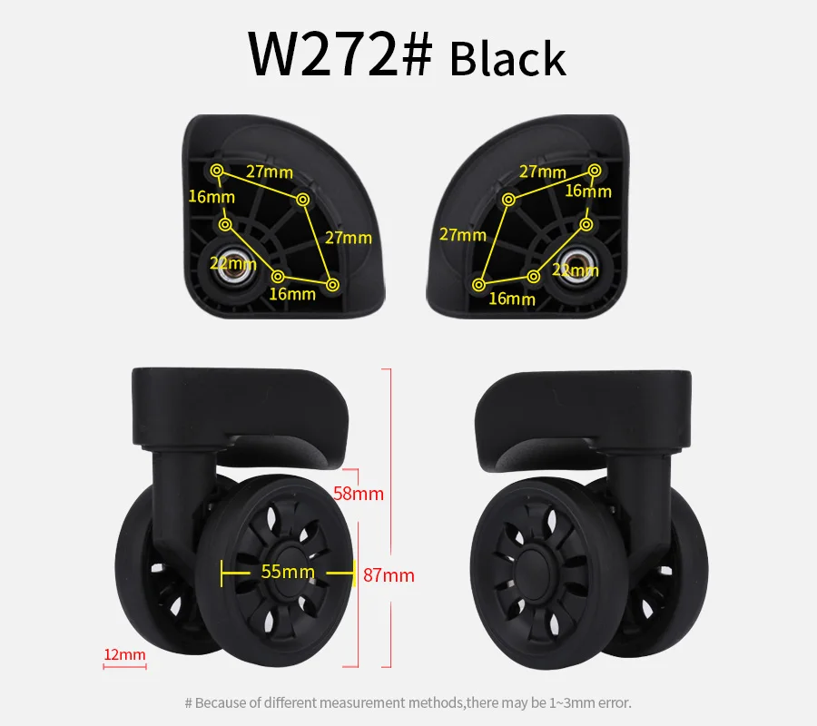 GZSZZ W272 trolley suitcase business luggage universal wheel luggage accessories repair shock absorption wear-resistant casters