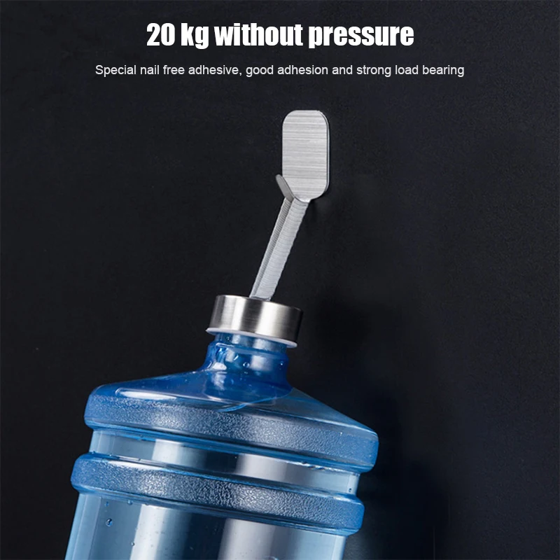 

Self Adhesive Hooks 10Pcs/set Strong Stainless Steel Adhesive Wall Hangers Rust Proof for Kitchen Bathroom Cabinet J8