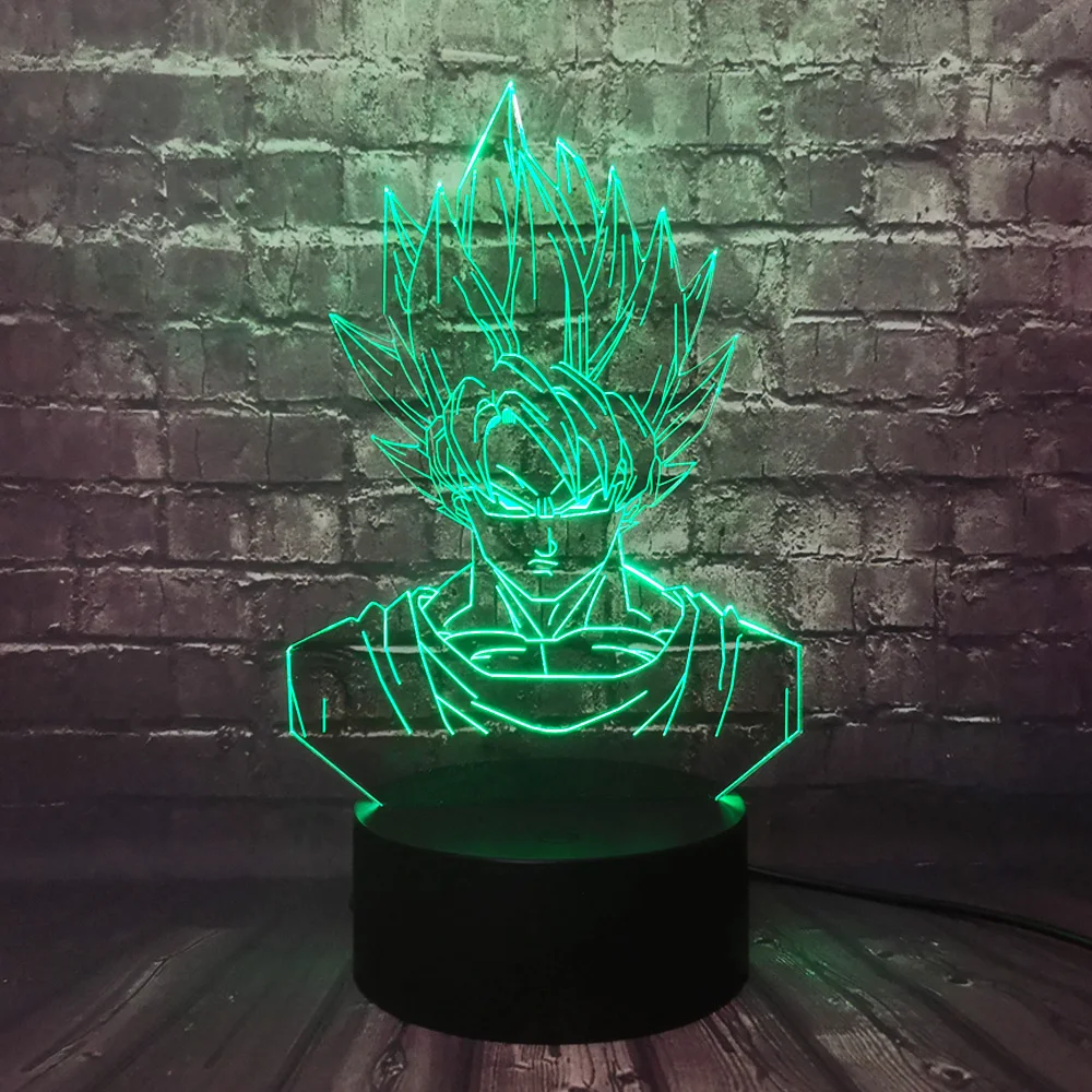 Новинка 3d-лампа с супергероями драконий жемчуг Сон Гоку светодиодный RGB ночник