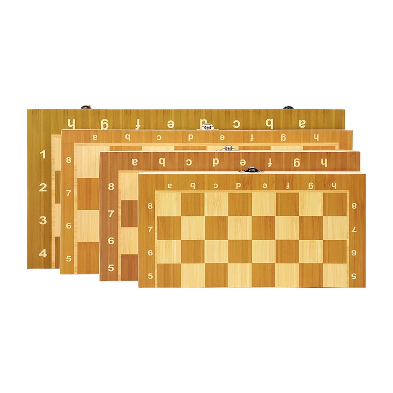 

Portable Wooden Magnetic Chess with Folding Board Chess Game for Party Family Activities New PR Sale