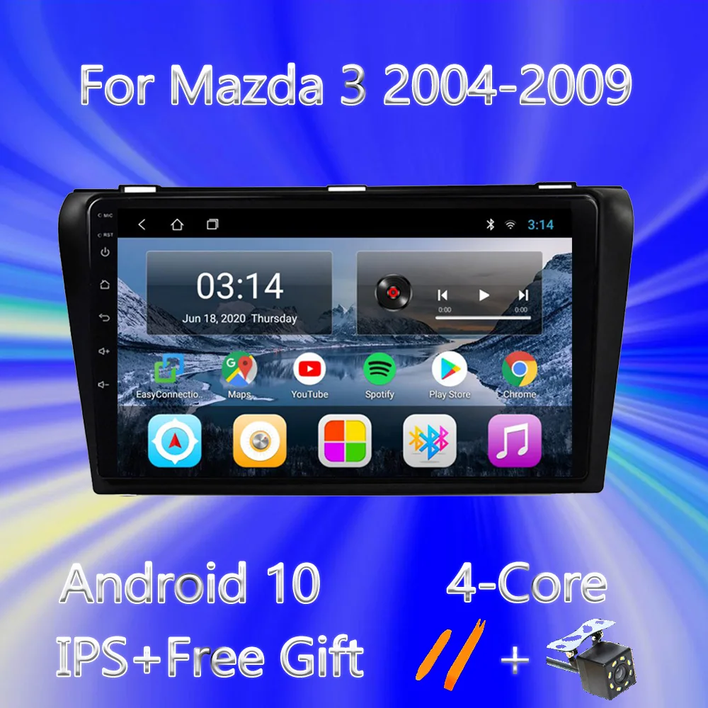 

For Mazda 3 I For Mazda3 BK 2004 - 2009 Car Radio Multimedia Video Player Navigation GPS Android 10.0 No 2din DVD Bluetooth TMPS