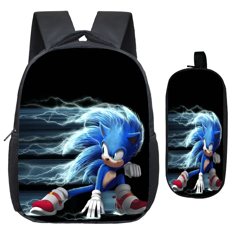 New Flim Mochila Bookbag Sonic Mini Backpack Morral School Bags for Girls Boys Toddler Small Kids with Pencil Case | Багаж и сумки