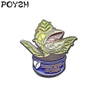 Maxwell House botany эмалированная брошь в горшках для растений, кофейных зерен, Листьев, лацкан, сумка, пальто, значок на заказ, подарки для детей и друзей