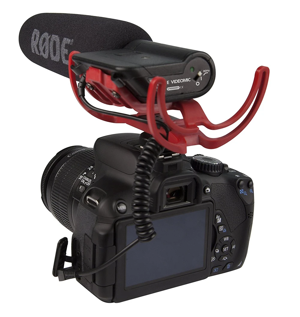 YIXIANG агент Rode VideoMic на камера установлен дробовик микрофон для Canon T3i 5D2 7D 60D 70D 5D3 Nikon D800 D600 D700