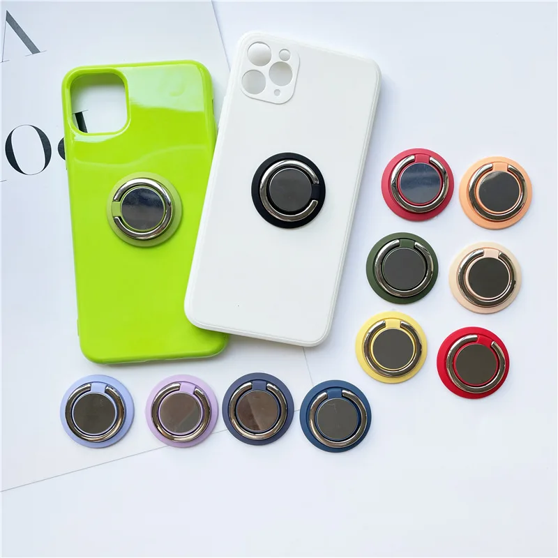 

Ins Rotating Round Grip Tok Ring Phone Holder Suitable for IPhone Samsung Mobile Phone Accessories Car Mobile Support 2021 New