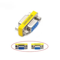 new d sub db9 9pin female to female mini gender changer adapter rs232 serial plug com connector ff