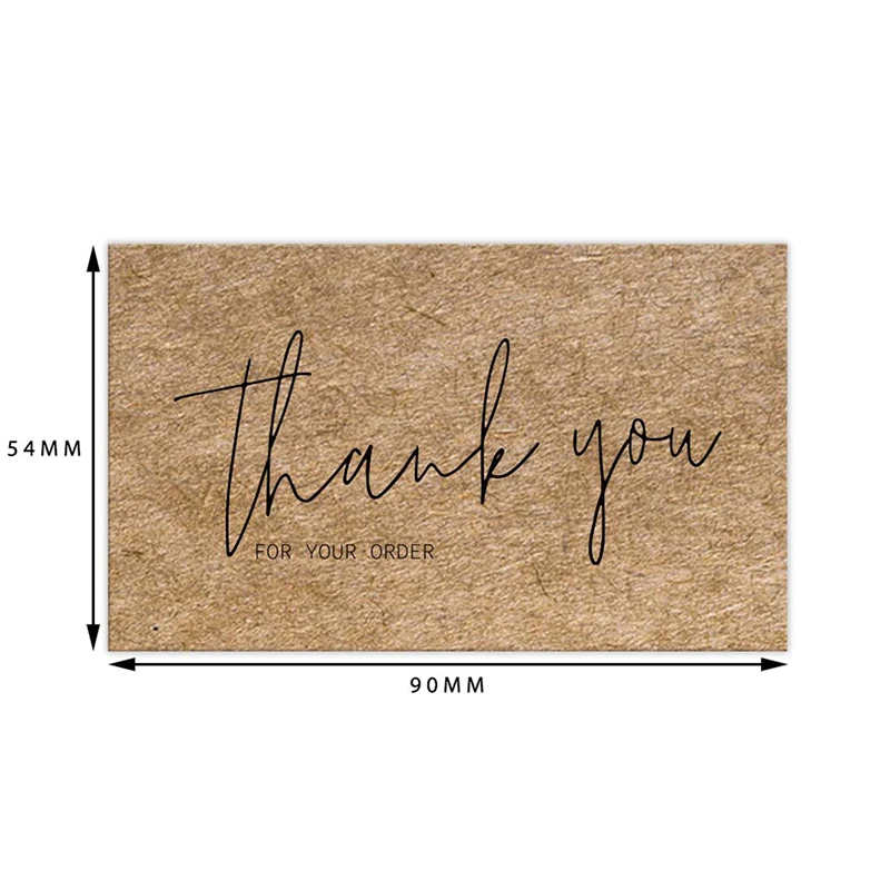 

30pcs Natural Kraft Paper Thank You Card Enterprise Store Business Card