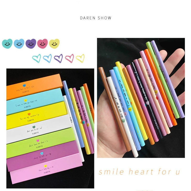 Цветная подводка для глаз FLORTTE гелевая ручка шелковистая коричневого цвета