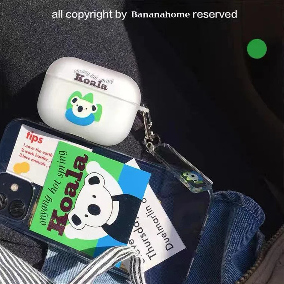 

Cute Koala Headphone Case for Apple AirPods 1 2 Matte Transparent Silicone Cartoon Headphone Case Cover for Airpods Pro 3