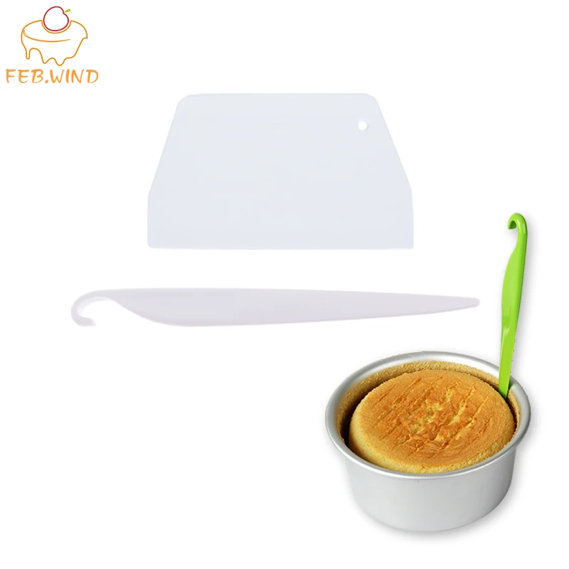 Пластик прочный Fondan Торт зачистки Нож для теста скребок/лазерный резак машина