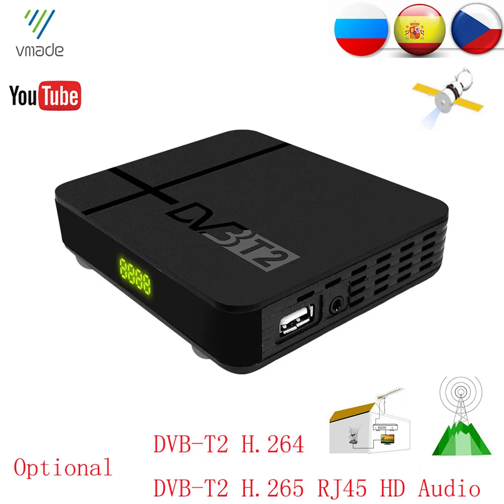 Vmade DVB T2 Full HD 1080P цифровой наземный ресивер T MPEG 4 ТВ тюнер для получения поддержки 3D