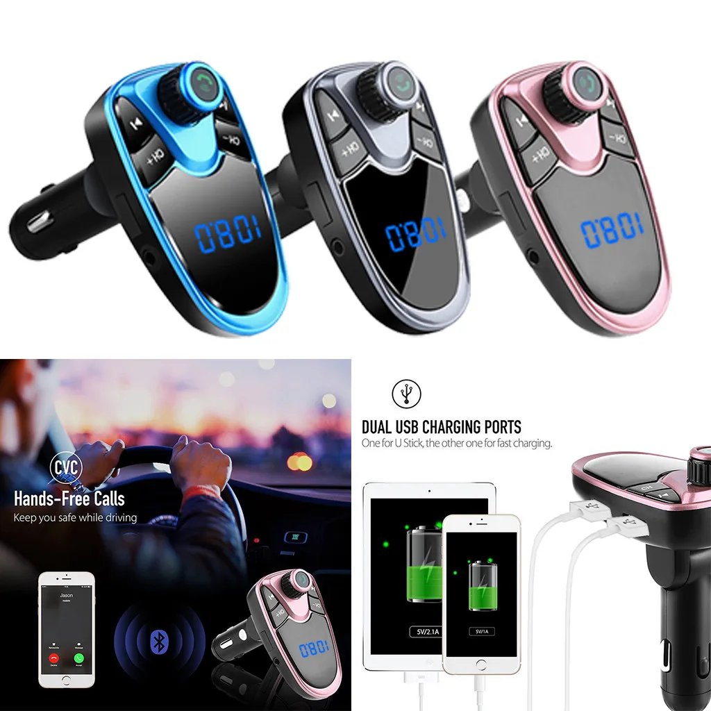 FM-передатчик Aux-модулятор Bluetooth автомобильный комплект громкой связи