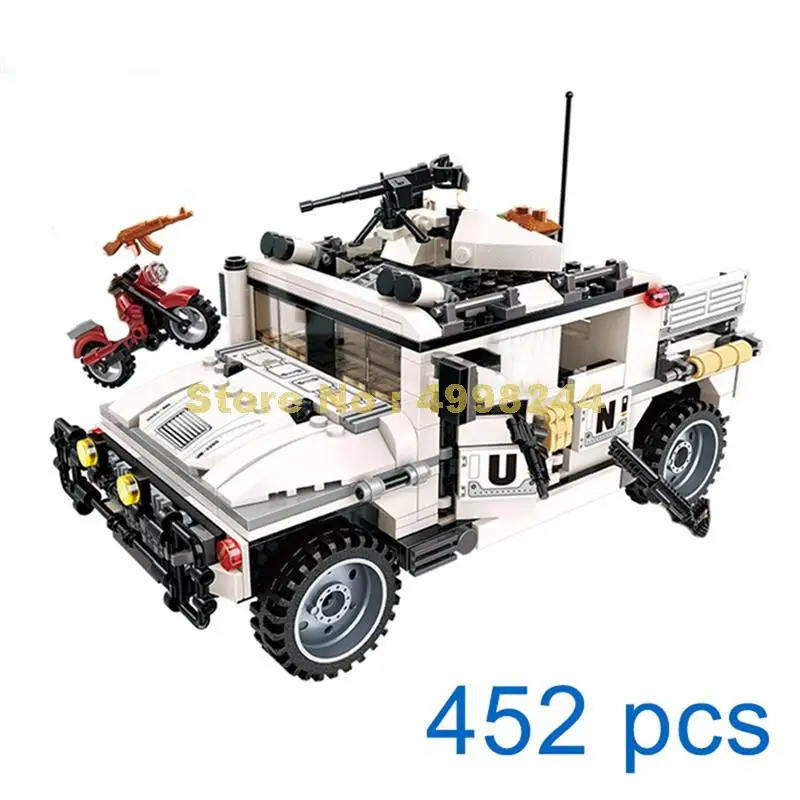 452 шт. Военный полицейский город гром Миссия транспорт бронированный автомобиль 4