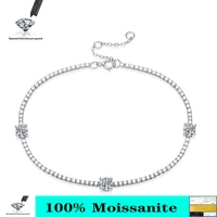 real 4mm moissanite sparkling full diamond gra 925 sterling silver wedding engagement party jewelry bracelets for women