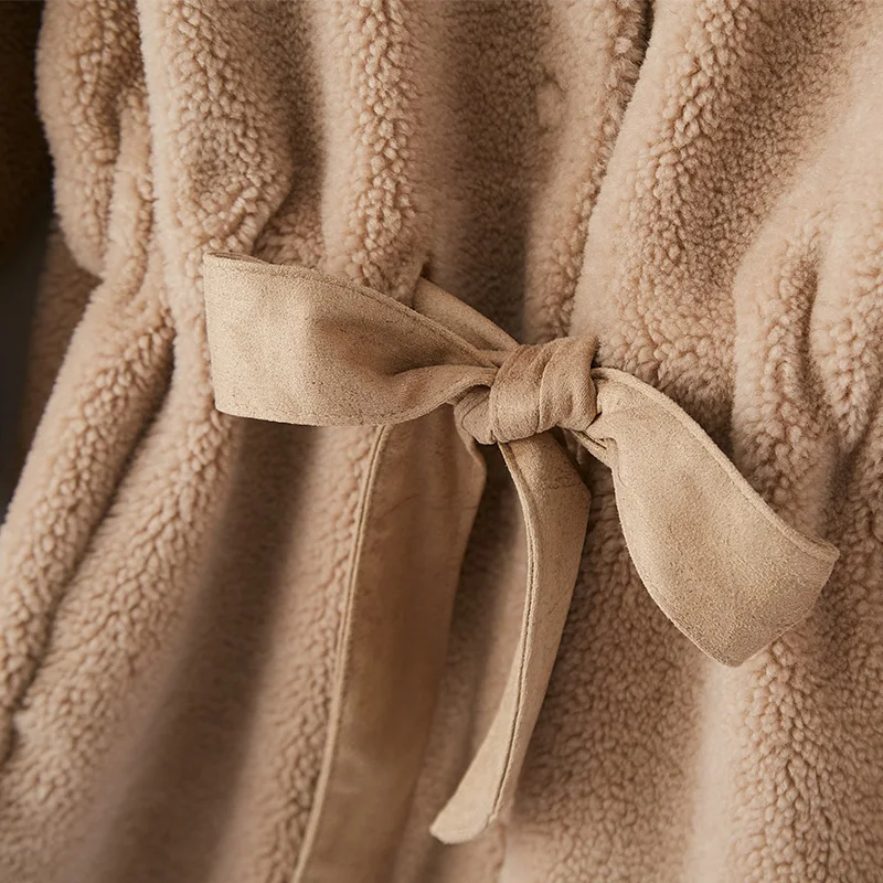Женская Шуба из натуральной шерсти куртка свободная корейский стиль овчина шуба