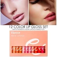 12pcs matte liquid lipstick set non stick cup lip gloss makeup set long lasting easy to spread non stick cup cosmetic