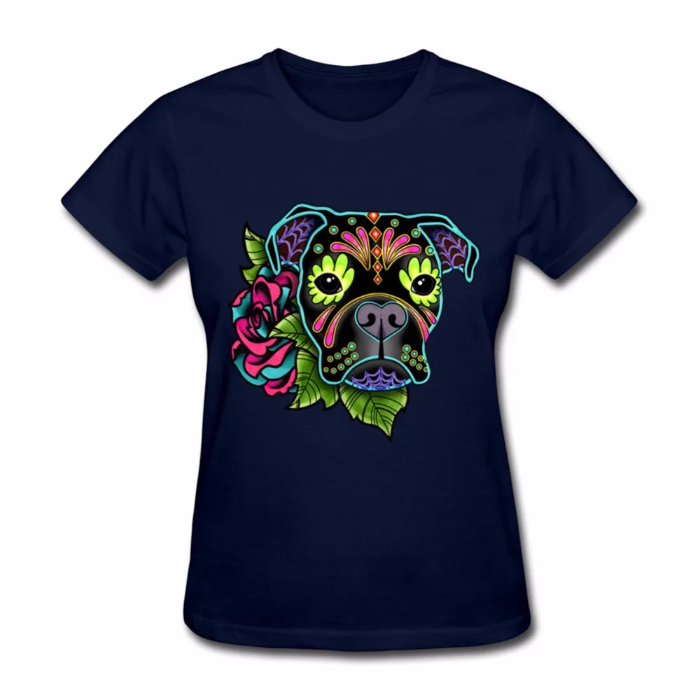 Летние Короткие трусы-боксеры The north в стиле Black Day of the Dead Sugar Skull Dog женские