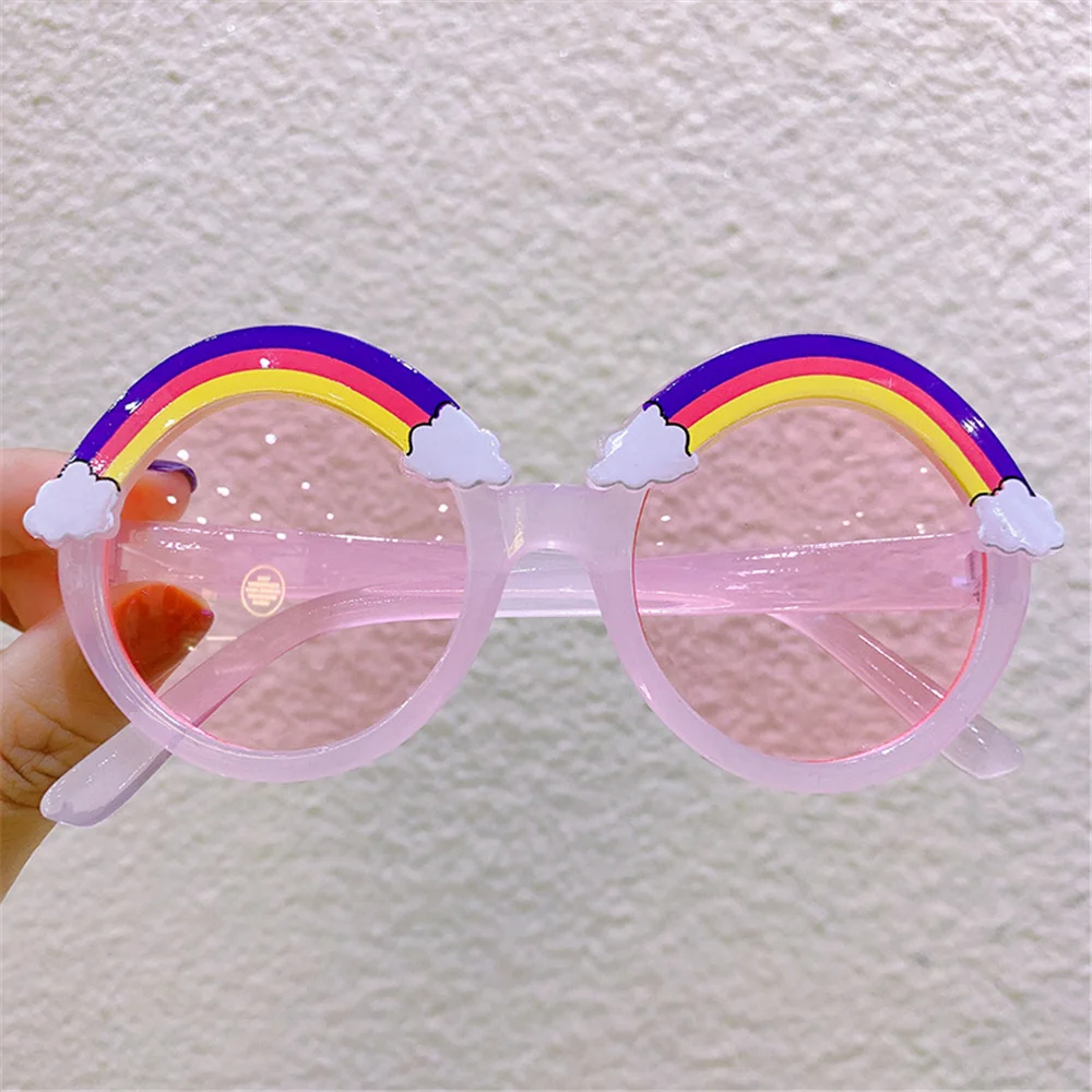 

Round Sunglasses Kids Rainbow Sun Glasses Girls Children Colorful Eye Lenses Baby Shades Boys Yellow Mirror Junior's Eyeglasses