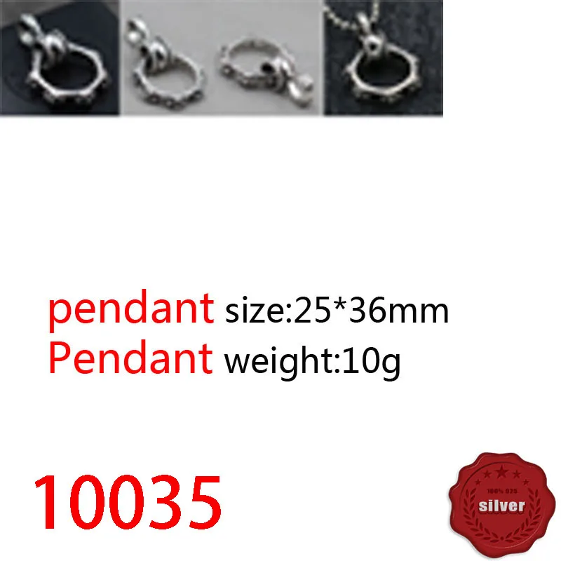 

10035 S925 Silver Pendant Cross Flower Surrounding Personality Jewelry Retro Street Dance Punk Style Tag