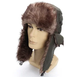 Imported Men Women Unisex Warm Trapper Aviator Trooper Earflap Winter Flaps Ski Hat New Hats Faux Fur Hats Fu