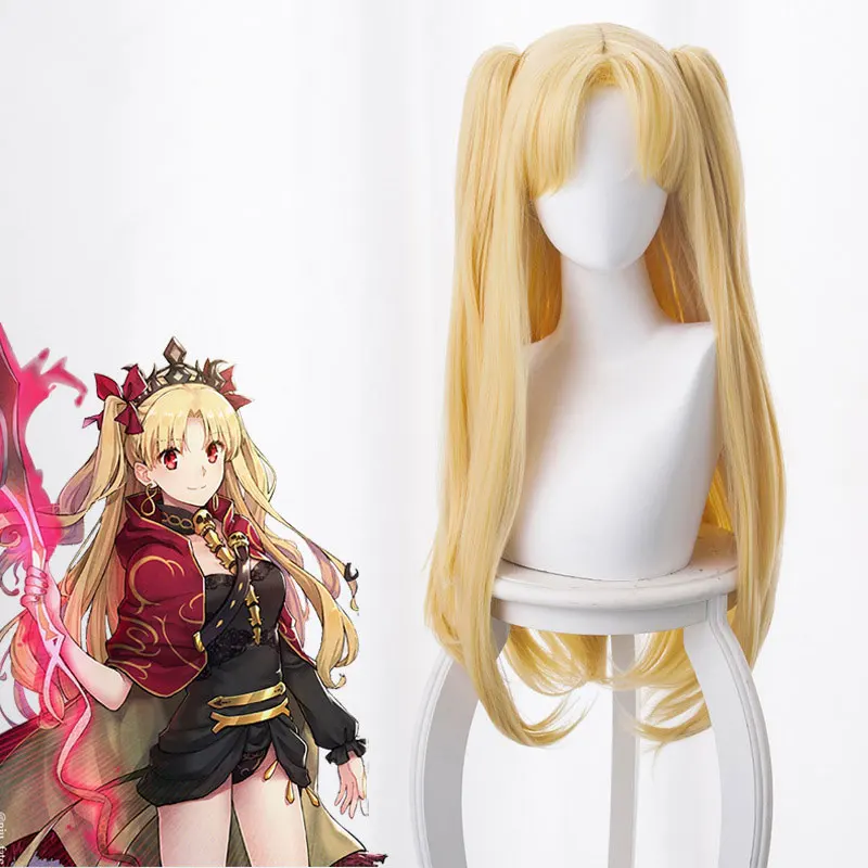 

FGO Fate Ereshkigal Rinaka Saka Gin Rin Light Gold Cos Wig Anime Cosplay Game Fluffy Curls Long Yellow Female Hair Kawaii Wig