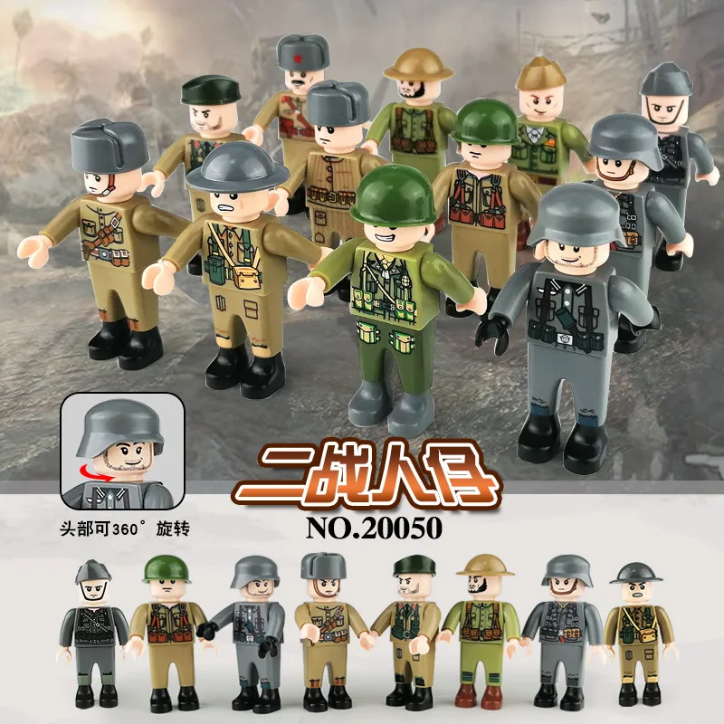 Игрушечные строительные блоки 12 шт./компл. в стиле милитари Ww2 США|building blocks|block