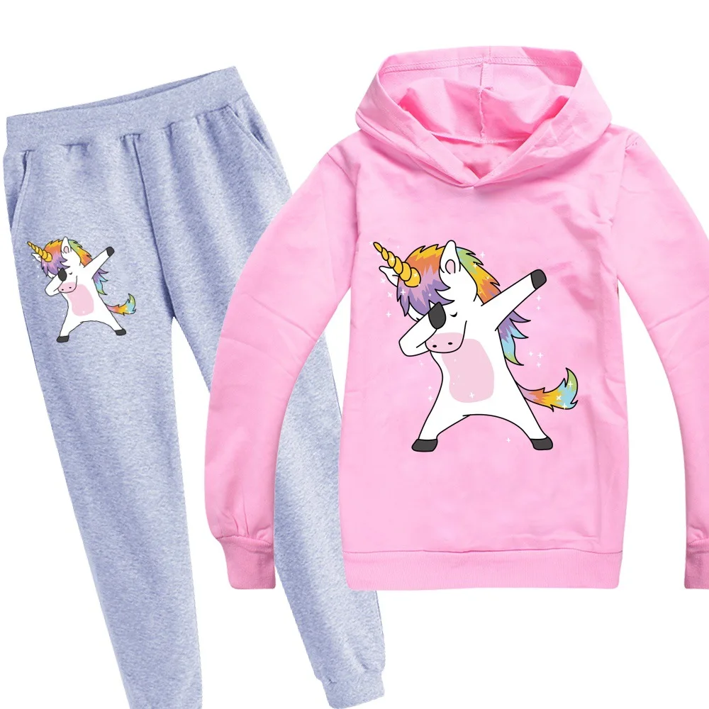 Единорог Толстовка детская толстовка футболка для мальчиков + штаны 2 предмета