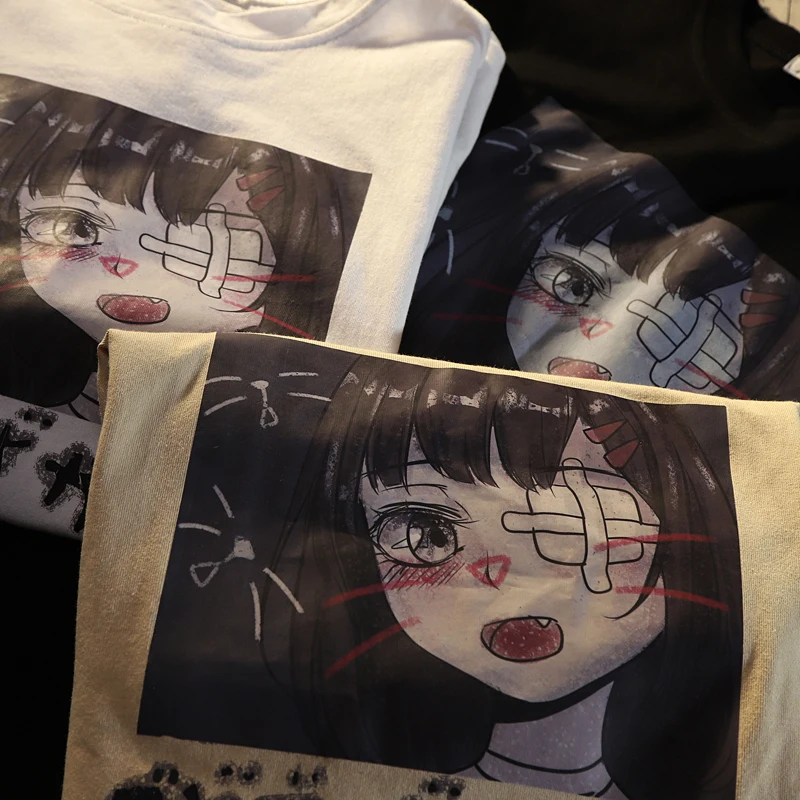 

Japanese-Style Retro Short Sleeve T-shirt Women's 2021 Loose Korean Style Ins Trendy Harajuku Style Student Chic Hong Kong Style