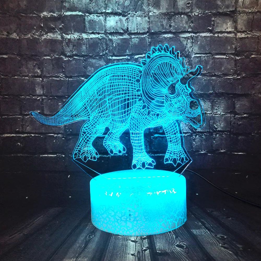 Животное 3D светодиодный Динозавр мир Парк Юрского периода тема мультфильм 7