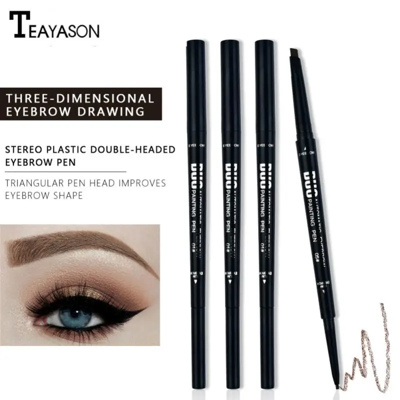 Косметический автоматический вращающийся карандаш для бровей 5 цветов