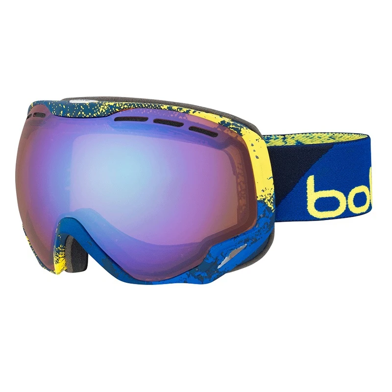 Маска сноубордическая/горнолыжная BOLLE EMPEROR Blue & Yellow Zenith Aurora|Лыжные очки| |