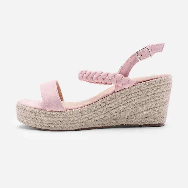 

women summer sandals ladies vintage PU leather wedge shoes woman chunky mid heels peep toe zapatos de mujer sandalias