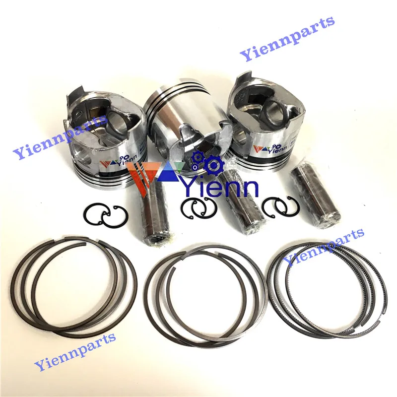 Поршень D1005 16050 21110 с комплектом колец для трактора Kubota F2260 R B21TL B21TLB B2100DT B2100HSD B7500DT