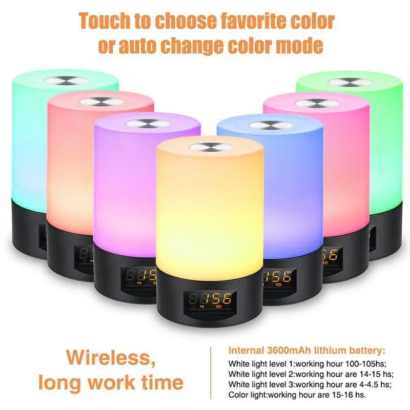 

Sunrise Alarm Clock - Digital LED Clock FM Radio for Bedrooms - Multiple Nature Sounds Sunset Simulation & Press Control - with