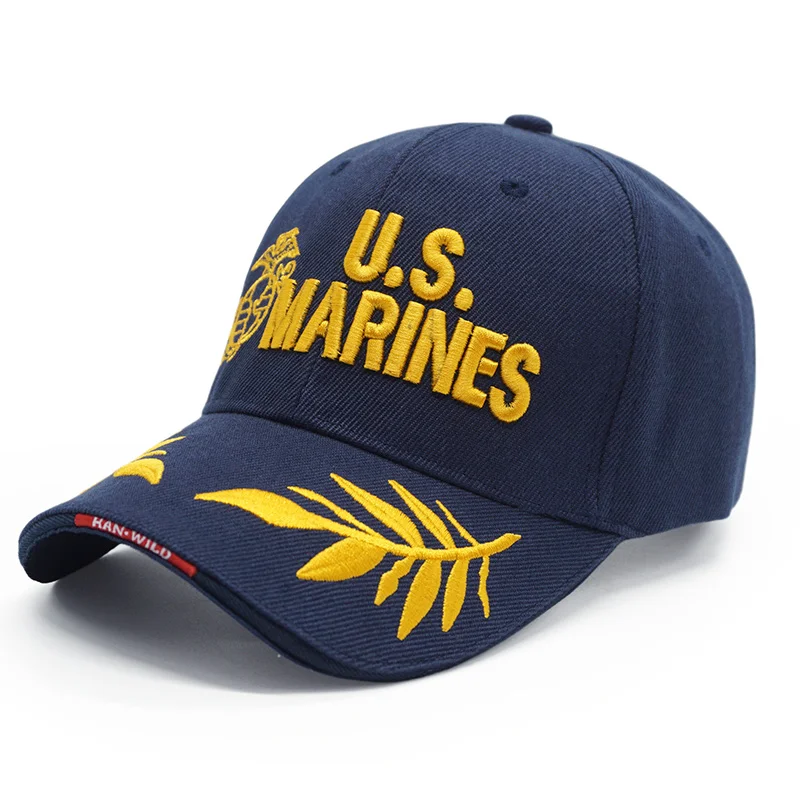 marines navy Новая брендовая мужская тактическая бейсбольная кепка Eagle SWAT, армейская бейсболка, хлопковая кепка, Регулируемая Мужская Уличная Бейсболка Кепка Gorras - Цвет: marines navy