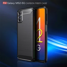For Samsung Galaxy M52 5G Case Carbon Fiber Armor Phone Bumper Cover For Samsung Galaxy M52 5G Case for Galaxy M52 5G M32 M22
