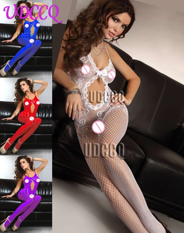 Сексуальное кружевное платье с фактурой в виде рыбной сети Косплей Пижама