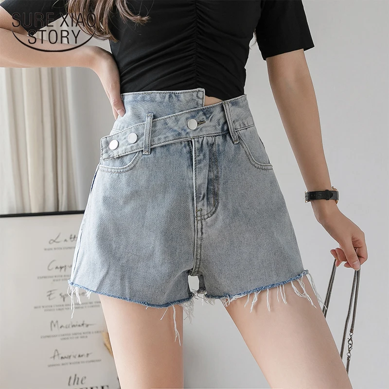 

2022 Blue Jeans Shorts for Women Summer New Wide Leg Vintage Denim Shorts Women High Waist Shorts Women Short Femme 8942 50