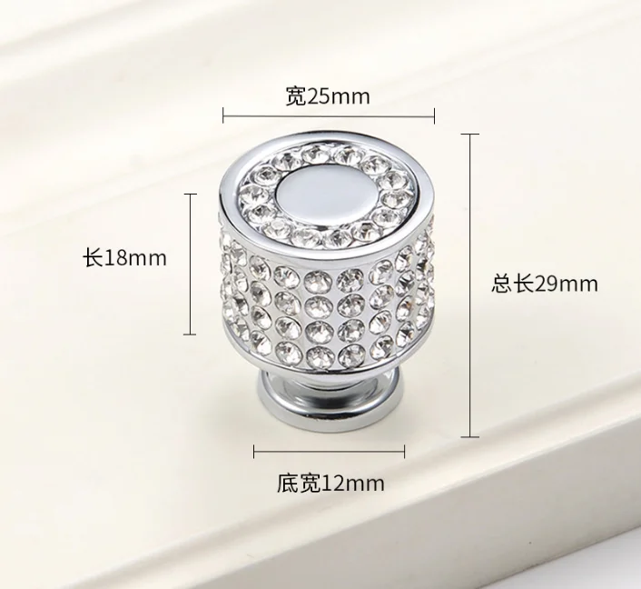 Новинка круглые латунные ручки и для дверей шкафа 24K Настоящее золото чешский