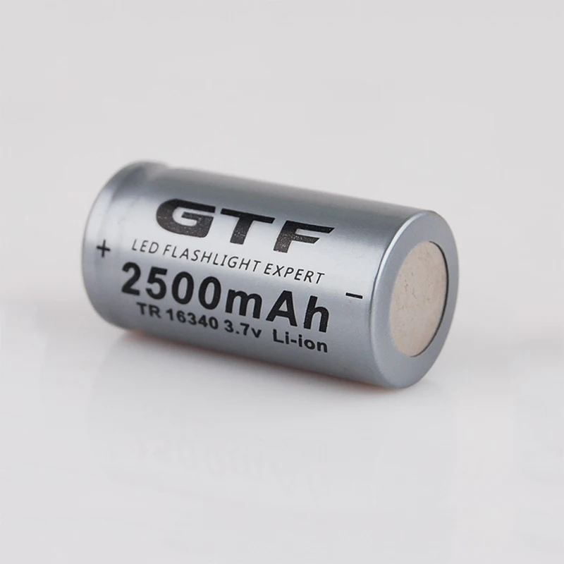 

Bundled Sale GTF 3.7V 2500mah 16340 Battery CR123A Li-ion Rechargeable Batteries