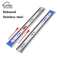 10%e2%80%99%e2%80%98 20 stainless steel rebound three section drawer slide kitchen cabinet furniture hardware guides for drawers sliding rails