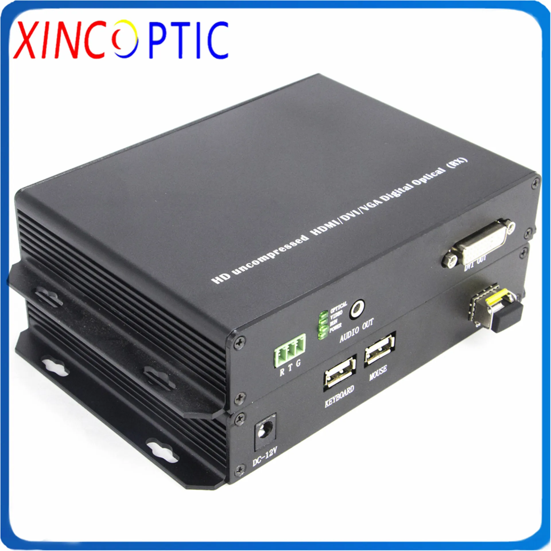 Оптоволоконный удлинитель DVI KVM 1080p 1-канальный + 1Ch прямой аудио RS232 видео