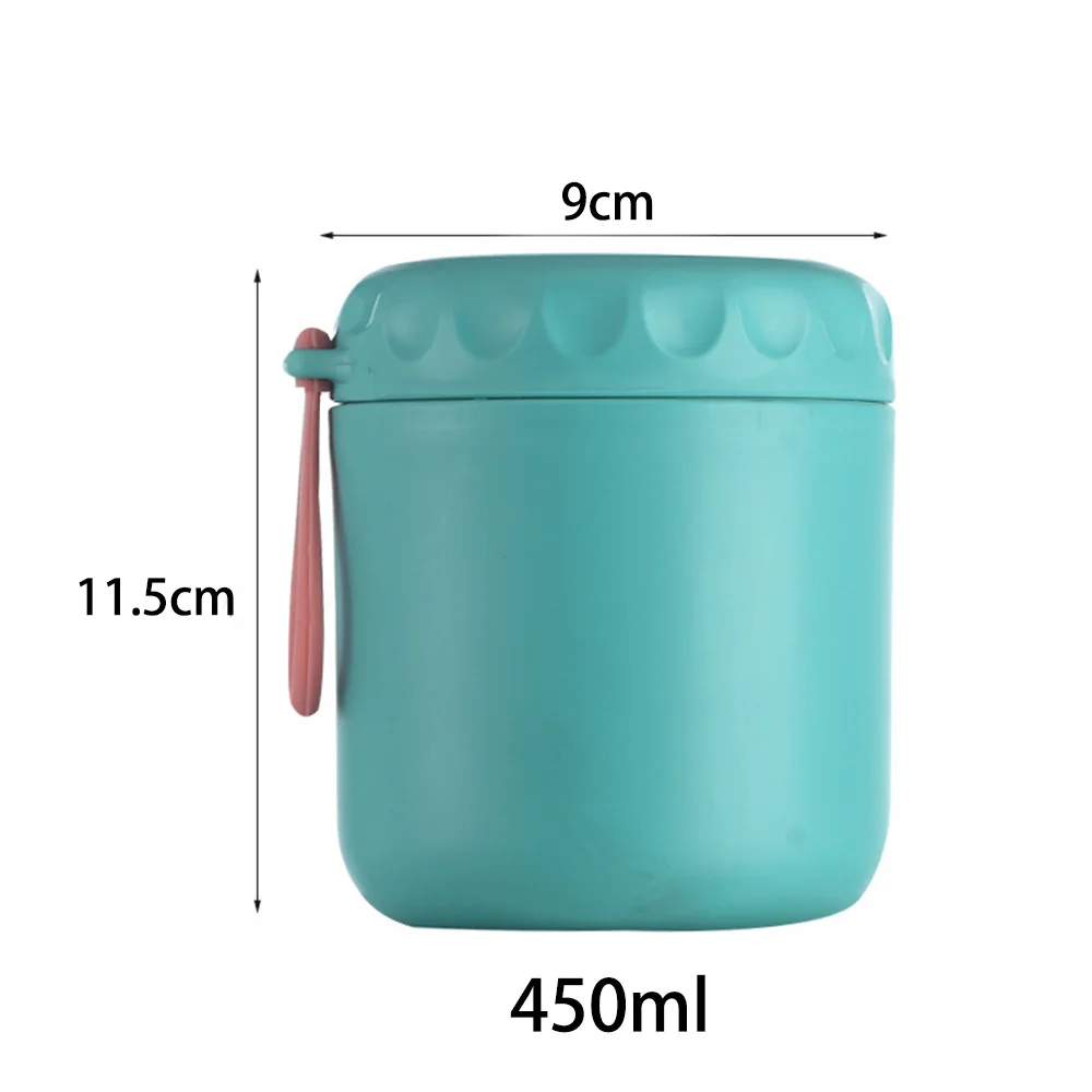 

450ml Stainless Steel Mini Thermal Pot Portable Sealing Leak Proof Baby Milk Cup Fashion Soup Box Food Soup Container