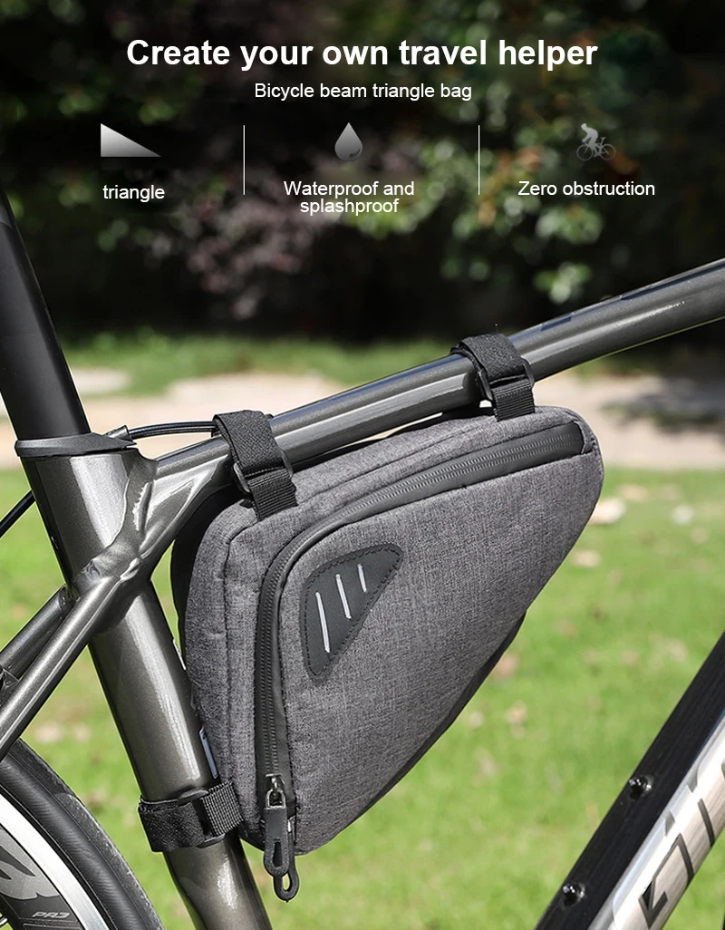 

Cycling Front Bag Bicycle Pouch Frame Bags Waterproof Triangle Bike Bag Bicycle Accessories Big Capicity Durable Riding Panniers