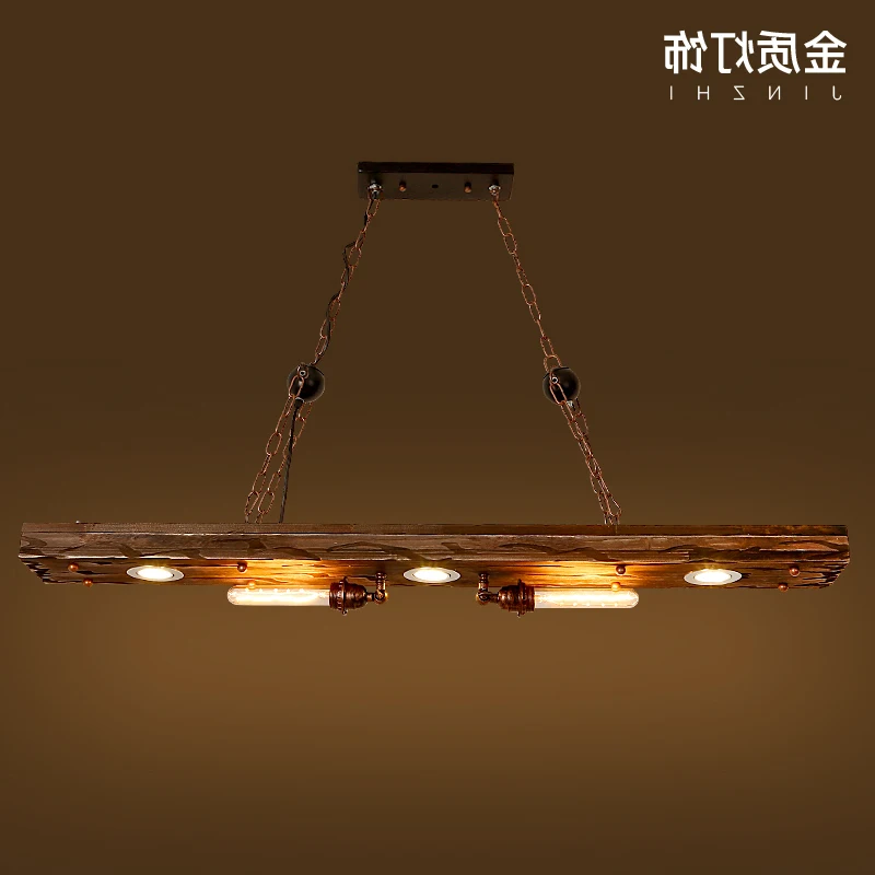 Лофт железный подвесной светильник 4 лампочки Эдисона. Промышленная