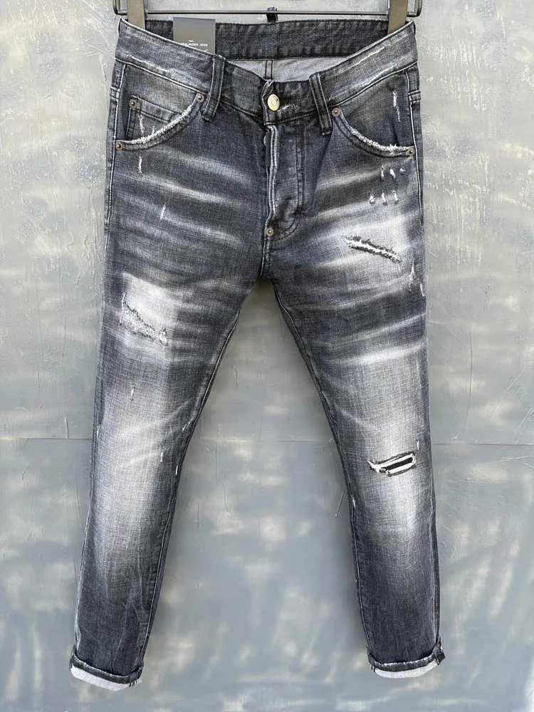 

2021 new Brand Skinny jeans men Slim Fit Denim Joggers Stretch Male Jean Pencil Pants Blue Men's jeans fashion Casual Hombre