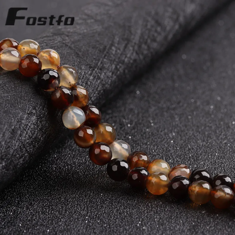 

Coffee Faceted Two-tone Fire Agate Beads Natural Stone For Jewelry Making DIY Bracelets Necklace Accessories 15" Strands 8mm